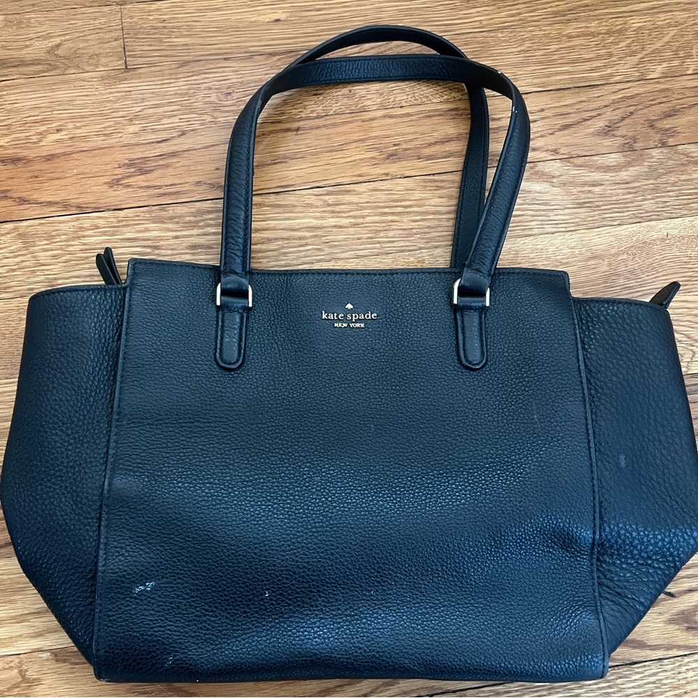 Kate Spade Black Structured Tote Bag